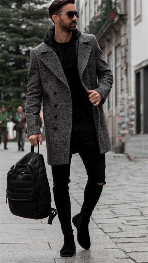 grey winter coats for men.